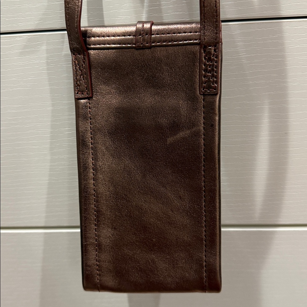 HOBO Bronze Floral Lined Phone Leather Bag - Picture 3 of 5